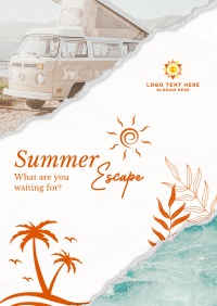 Summer Escape Travel Poster Image Preview