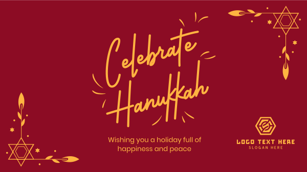 Hanukkah Holiday Facebook Event Cover Design Image Preview