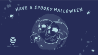 Halloween Skulls Greeting Zoom Background Image Preview