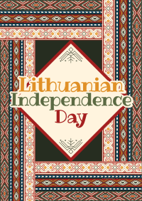 Folk Lithuanian Independence Day Poster Image Preview