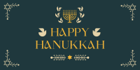Hanukkah Menorah Ornament Twitter Post Design