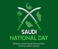 Saudi Day Symbols Facebook post Image Preview