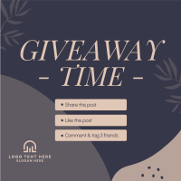 Organic Leaves Giveaway Mechanics Instagram Post Preview