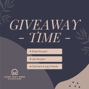 Organic Leaves Giveaway Mechanics Instagram post Image Preview