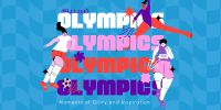 The Olympics Greeting Twitter Post Design