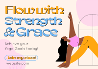 Yoga Flow Instructor Postcard Image Preview