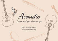 Acoustic Music Covers Postcard Design
