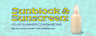 Sunscreen Beach Companion Facebook cover Image Preview