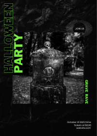 Halloween Grave Party Poster Image Preview