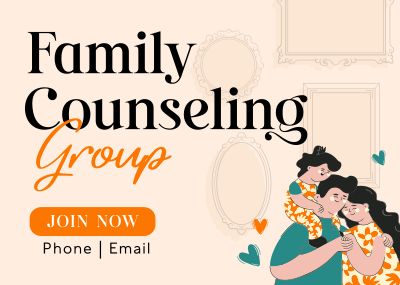 Family Counseling Group Postcard Image Preview