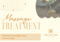 Spa Massage Treatment Postcard Image Preview
