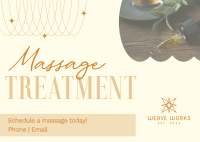 Spa Massage Treatment Postcard Image Preview