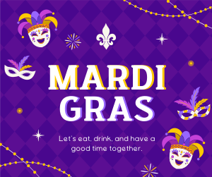 Mardi Gras Masquerade Facebook post Image Preview