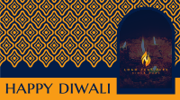 Intricate Diwali Temple Facebook event cover Image Preview
