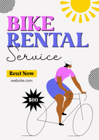 Cyclist Girl Poster Design
