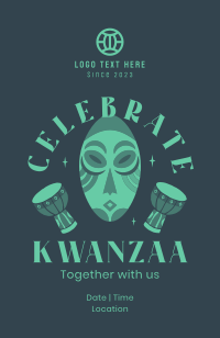 Kwanzaa African Mask  Invitation Image Preview