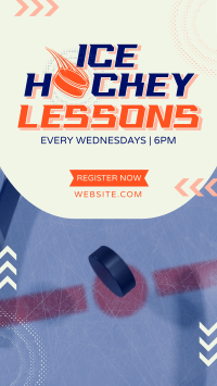 Ice Hockey Lessons TikTok Video Design