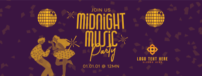 Midnight Music Party Facebook cover Image Preview