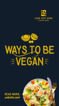 Vegan Food Adventure Facebook story Image Preview