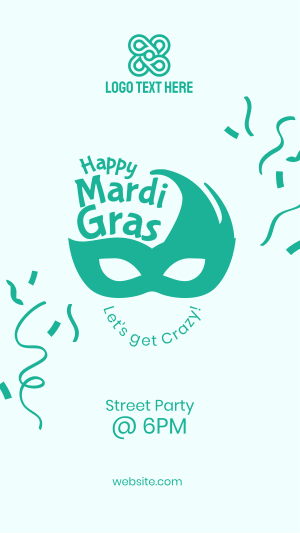 Mardi Gras Masquerade Instagram story