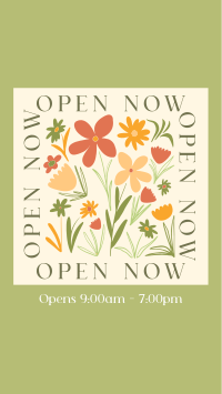 Open Flower Shop YouTube Short Design