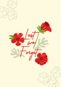 Anzac Day Poppy Flowers Poster Image Preview