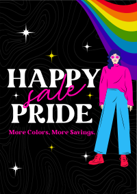 Modern Happy Pride Month Sale  Flyer Design
