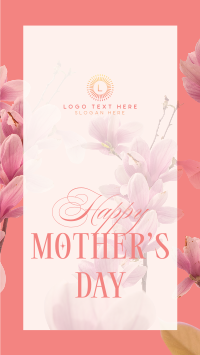 Mother's Day Pink Flowers TikTok Video Design