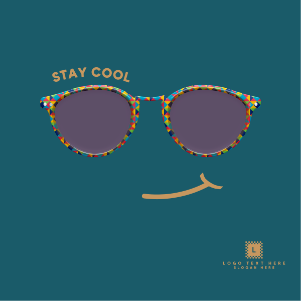 Stay Cool Glasses Instagram Post Design Image Preview