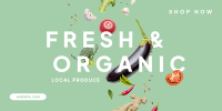 Organic Fresh Twitter Post Design