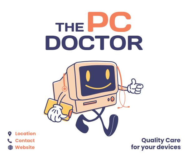 The PC Doctor Facebook Post Design Image Preview