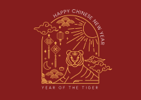 Year of the Tiger Postcard Image Preview