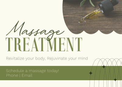 Spa Massage Treatment Postcard Image Preview