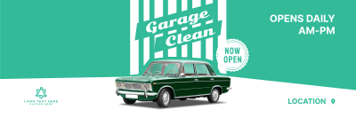 Garage Clean Shower Twitter header (cover) Image Preview