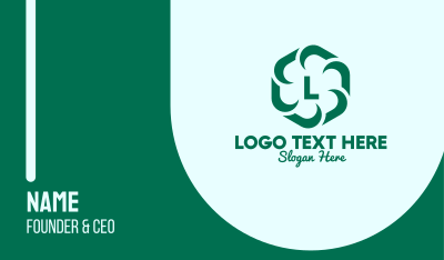 Green Organization Lettermark  Business Card