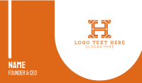 Mosaic Orange H Business Card Image Preview