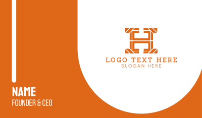 Mosaic Orange H Business Card Image Preview