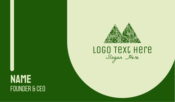 Green Forest Mountain Business Card Design Image Preview