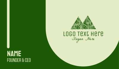 Green Forest Mountain Business Card Image Preview