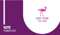 Pink Flamingo Bird Business Card Image Preview