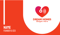 Disco Music Sound Heart  Business Card Image Preview