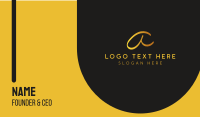 Fancy Cursive Letter A Business Card Design