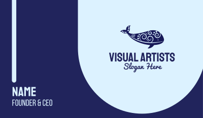 Whale Art Business Card Image Preview