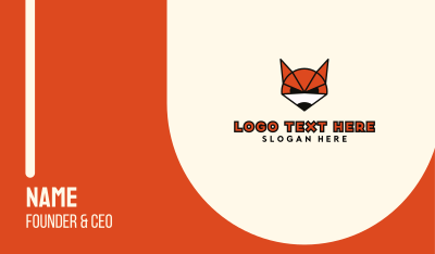 Geometric Fox Gaming  Business Card Image Preview
