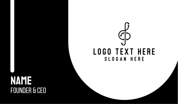 Modern Musical Note Outline Business Card Design Image Preview