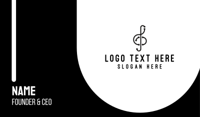 Modern Musical Note Outline Business Card Image Preview