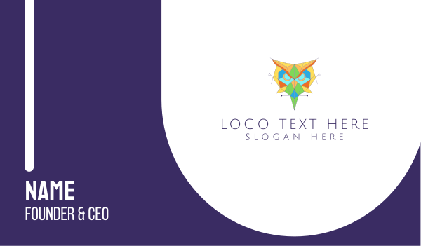 Colorful Geometric Owl Business Card Design Image Preview