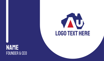 Australian AU Lettermark Business Card