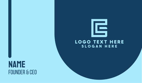 E & G Tech Monogram Business Card Design Image Preview