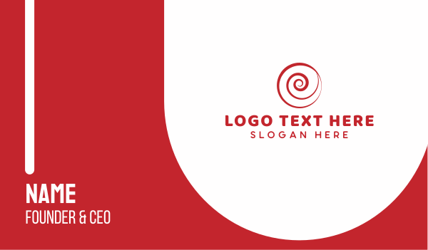 Red Spiral Business Card Design Image Preview
